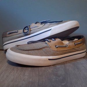 Tommy Hilfiger Low Top Tan Canvas Shoes Mens Size 10